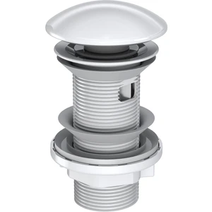 İz Yapı Elıxır Pop-Up Lavabo Gideri Seti | Parlak Beyaz Seramik Başlıklı | Standart Ölçü | Taşma Deliği Seçenekli