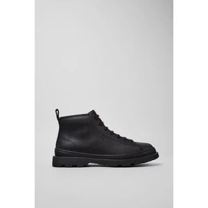 Erkek Brutus Deri Bot - Siyah