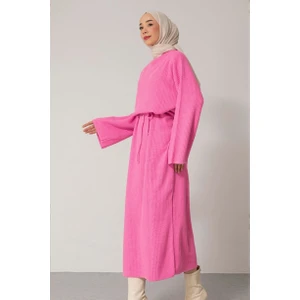 Kadın Volanlı Triko Tesettür Elbise