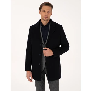 Pierre Cardin Erkek Lacivert Ex. Slim Fit Kaşe Kaban 50314200-VR033