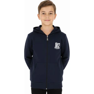 Erkek Çocuk Hırka 2 Iplik Şordonlu Baskılı Kapüşonlu