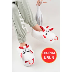 Yumuşak Taban Sevimli Hayvan Panduf Beyaz