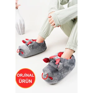 Yumuşak Taban Sevimli Hayvan Panduf Gri