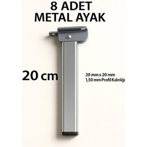 8li Katlanır Metal Yer Sofrası Ayağı Yer Masası Ayağı 20 cm