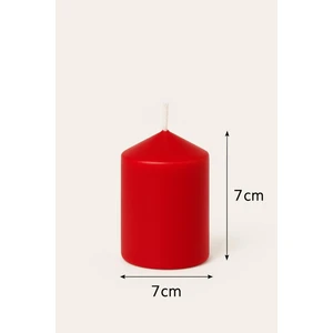 Silindir Mum 7X7CM Kırmızı