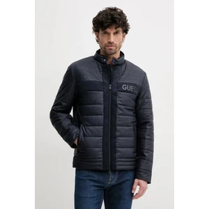 Erkek Quilted Biker Ceket - Lacivert