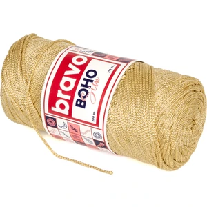 Boho Simli Polyester Makrome Iplik 200 gr 270 Metre (Renk Kodu: 48) Bej