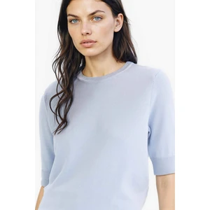 Regular Fit Bisiklet Yaka Basic Düz Kısa Kollu Triko Kazak D6272AX25SM