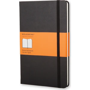 Çizgili Siyah Defter L Boy Sert Kapak