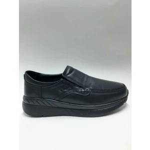 Hakiki Deri Bağcıksız Ortopedik Anatomic Diyabetik Siyah Hafif Yürüyüş Tabanlı Erkek Ayakkabı C-98301087FRX