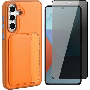 Samsung Galaxy S25 FE Kılıf Kartlıklı Zore X-Kart Silikon Kapak + Hayalet Ekran Koruyucu