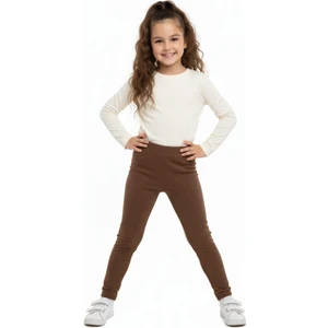 Kız Çocuk Pamuklu Likralı Şardonlu Mevsimlik Tayt