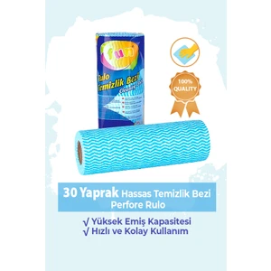 FUN Hassas Temizlik Bezi 30 Yaprak - Mavi Renk - 1 Paket