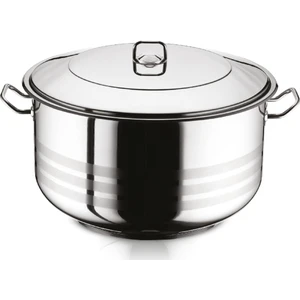 30X20 Cm Çelik Kapaklı Çelik Derin Tencere 11,5 Lt