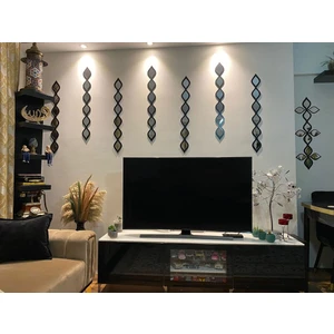 Su Damlası Dekoratif Ayna Siyah Tekli