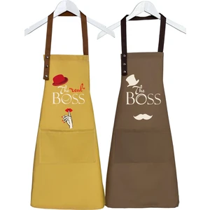 Kumaş Mutfak Önlüğü Seti 2'li Leke Tutmaz Su Itici %65 Pamuk %35 Polyester Boss - Real Boss Patron Önlük