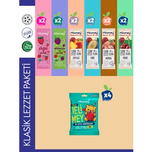 Klasik Lezzet Paketi – 16 Adet | Meyve Bar Jelimey Sağlıklı Atıştırmalıklar, Glutensiz (16 ADET)