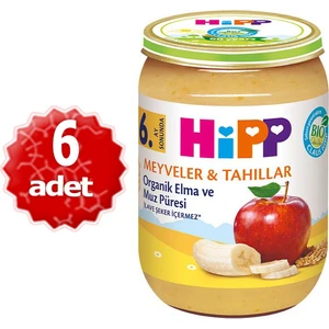 Organik x6 Adet Elma Muz Püresi 190 gr