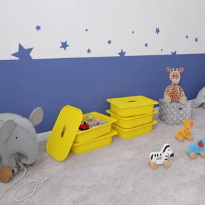 5 Adet Sarı Çok Amaçlı Saklama Kutusu - Oyuncak Sepeti 5KS5K