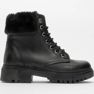 Bay Emir Siyah Kürklü Kaliteli Su Geçirmez Kışlık Kadın Bot