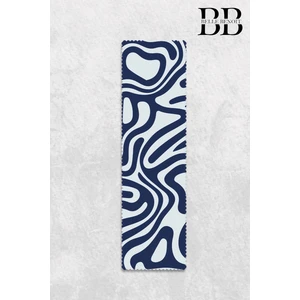 Dijital Baskılı Dekoratif Masa Runner – 140X40 Cm, Lacivert- Beyaz Tarzı, Masa Örtüsü, Leke Tutmaz