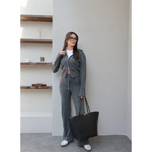 Esra Helvacı Çift Fermuarlı Triko Takım