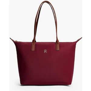 Tommy Hilfiger Kadın Popette Monogram Omuz Çantası - Bordo