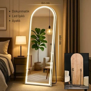 LED Işıklı Ayaklı Boy Aynası 60X160