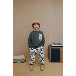 Erkek Çocuk Pamuklu Milo Zebra Desenli Eşofman Takımı