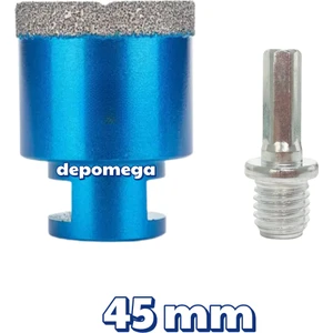 45 Mm Granit Mermer Seramik Delme Panç Spiral ve Matkap Için Aparatlı M14