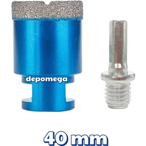 40 Mm Granit Mermer Seramik Delme Panç Spiral ve Matkap Için Aparatlı M14