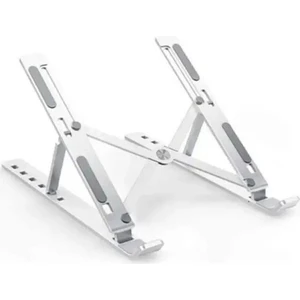 7 Kademe Ayarlı Katlanabilir Tablet Standı Beyaz