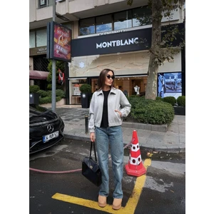 Zeynep Öykü Style Kadın Kaşe Bomber Ceket
