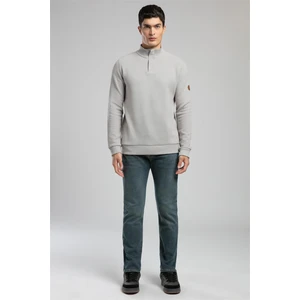 Lee Cooper Luke Erkek Dik Yaka Sweatshirt Bej
