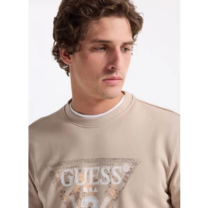 Bisiklet Yaka Bej Erkek Sweatshırt M5YQ05K68I4-G1CA Triangle Erkek Sw