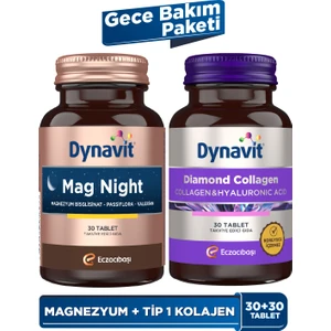 Mag Night (Akşam / Gece Magnezyum) & Collagen & Hyaluronic Acid Complex 30X2 Tab - Gece Bakım Paket