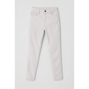 Blue White Kadın Yüksek Bel Slim Fit Dar Paça Beyaz Jean Pantolon