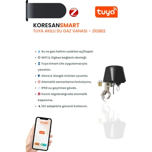 Tuya Akıllı Su Gaz Vanası – Zigbee
