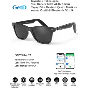 GG23C1 Getd Akıllı Gözlük – Çeviri, Müzik ve Arama Özellikli Bluetooth Gözlük