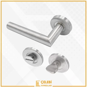 Çelebi Kapıkolları L Kol Paslanmaz Wc Kapı Kolu