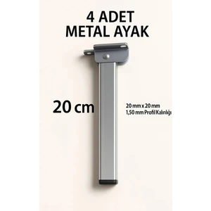 4lü Katlanır Metal Yer Sofrası Ayağı Yer Masası Ayağı 20 cm