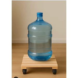 Ahşap Tekerlekli Damacana Saksı Altlığı