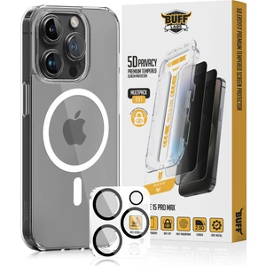 Buff Labs Buff iPhone 15 Pro Max Avantaj Paket - Magsafe Kılıf + Ekran Koruyucu + Lens Koruyucu Privacy