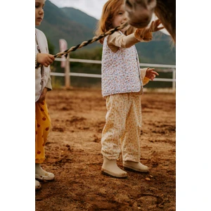 Lale Desenli Peluş Krem Yelek