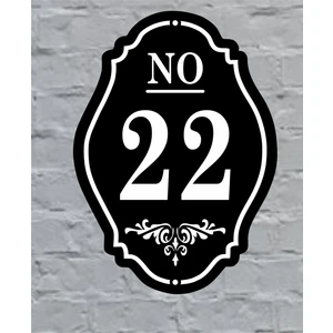 Zafrak Reklam Site- Apartman- Kapı - Villa - Duvar Numarası 25X18CM Dış Mekan Numara 22 No 22