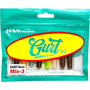 Han Fish Gurt 6cm Silikon Yem - Mix 3 (7 Renk)