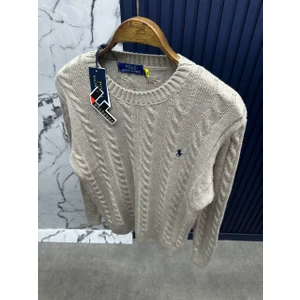 Polo Ralph Lauren Bisiklet Yaka Örgü Dokulu Kazak