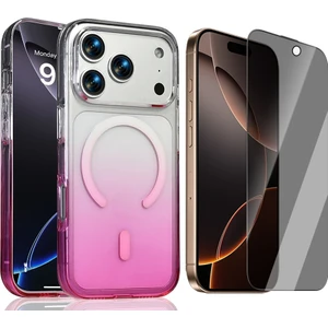 Apple iPhone 17 Pro Kılıf M-Safe Şarj Özellikli Zore Septik Silikon Kapak + Hayalet Ekran Koruyucu