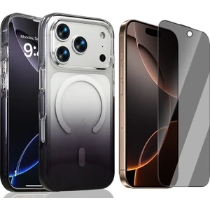 Apple iPhone 17 Pro Kılıf M-Safe Şarj Özellikli Zore Septik Silikon Kapak + Hayalet Ekran Koruyucu