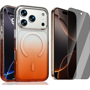 Apple iPhone 17 Pro Kılıf M-Safe Şarj Özellikli Zore Septik Silikon Kapak + Hayalet Ekran Koruyucu